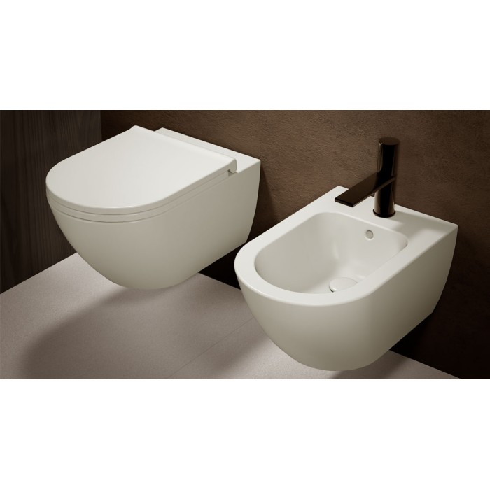 Унитаз подвесной безободковый Cielo Enjoy, white