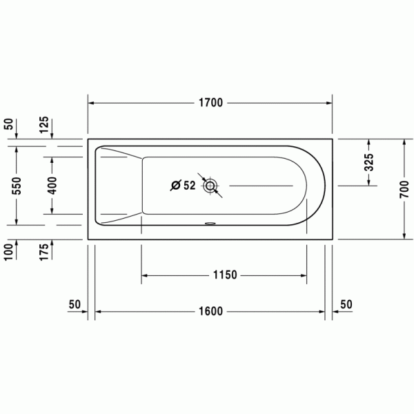 Darling New ванна прямоугольная 170 см 700240000000000 в интернет-магазине «Estet Room»