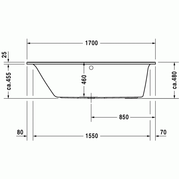 Darling New ванна прямоугольная 170 см 700240000000000 в интернет-магазине «Estet Room»