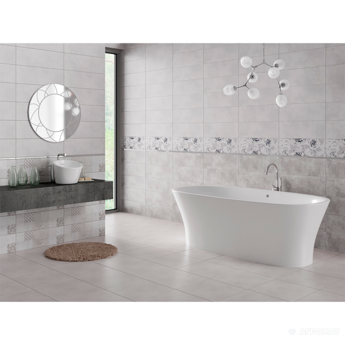 Керамогранит Cersanit Snowdrops LIGHT GREY 9×420×420 под бетон