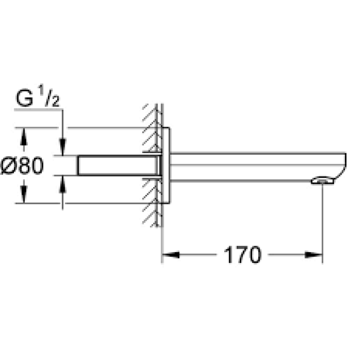 Grohe Eurosmart Cosmopolitan Излив для ванны (13261000)