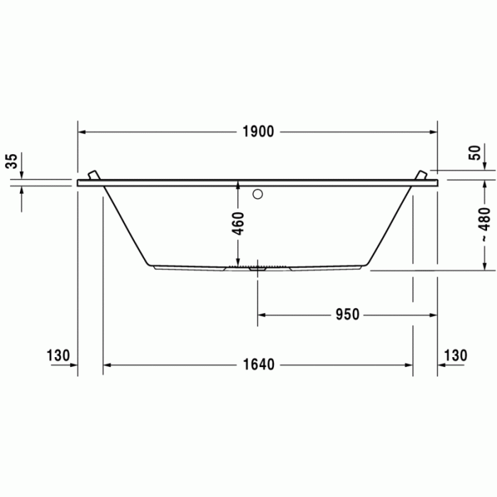 Starck ванна прямоугольная 190 см 700340000000000 в интернет-магазине «Estet Room»