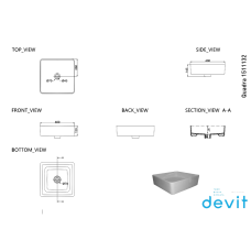 Раковина Devit Quadra 1511132