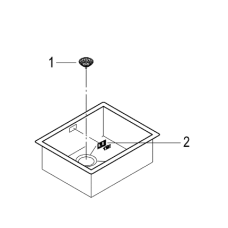 Мойдка для кухни Grohe 564x464 мм, 1 чаша, матовая, в уровень со столешницей (31579SD0)