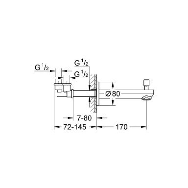 Grohe Eurosmart Cosmopolitan Излив для ванны (13262000)
