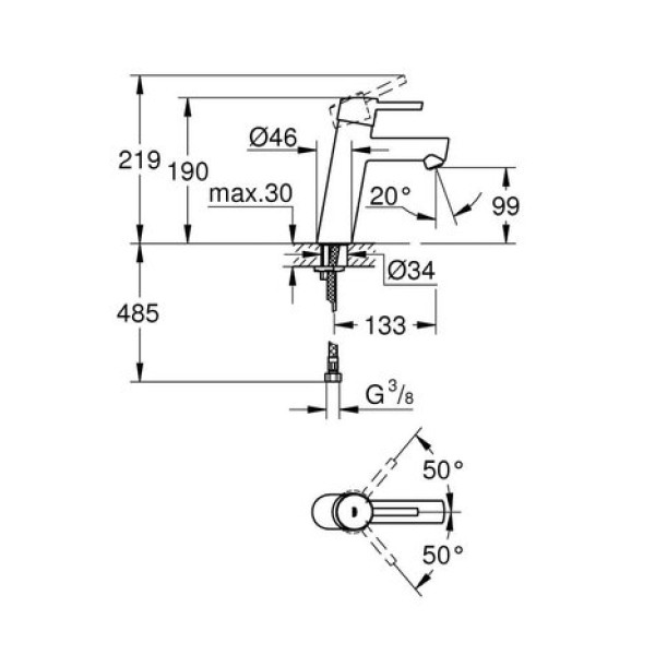 Смеситель для раковины Grohe Concetto M-Size 23451001