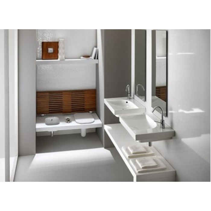 Керамическая раковина 50 см Hatria Grandangolo, белый (YxFA01) Керамическая раковина 50 см Hatria Grandangolo, белый (YxFA01)