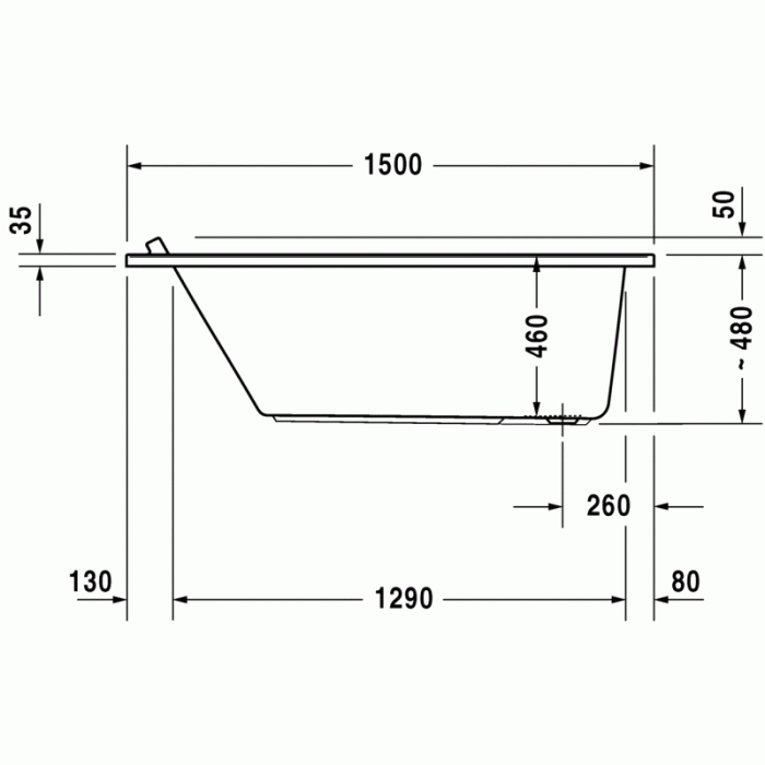 Starck ванна прямоугольная 150 см 700332000000000 в интернет-магазине «Estet Room»
