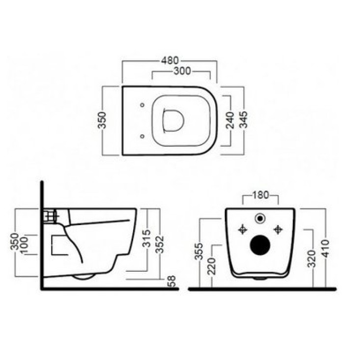 Подвесной унитаз укороченный Hatria Fusion (YxZL01)