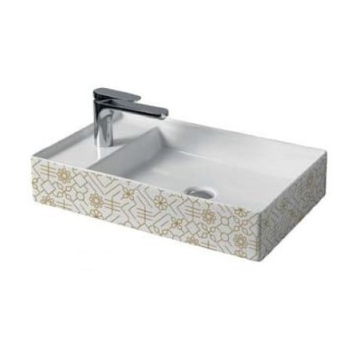 Керамическая раковина 75 см Artceram Scalino, white glossy/el moro (SCL004 01;90)