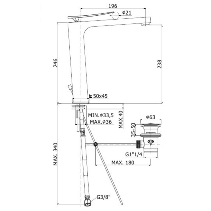 Смеситель для раковины Paffoni Elys (ELY081CR) Смеситель для раковины Paffoni Elys (ELY081CR)