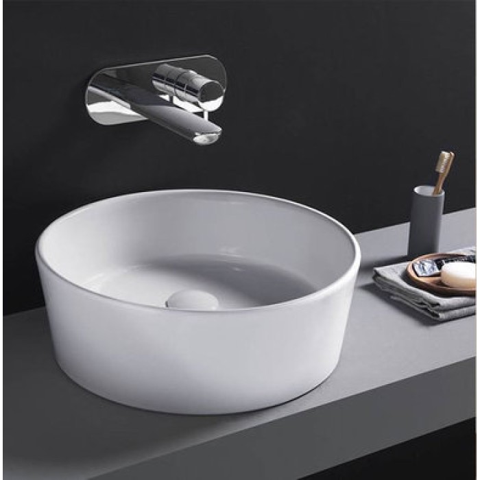 Керамическая раковина 44 см Hatria Happy Hour 7:00, белый (YxSK01)