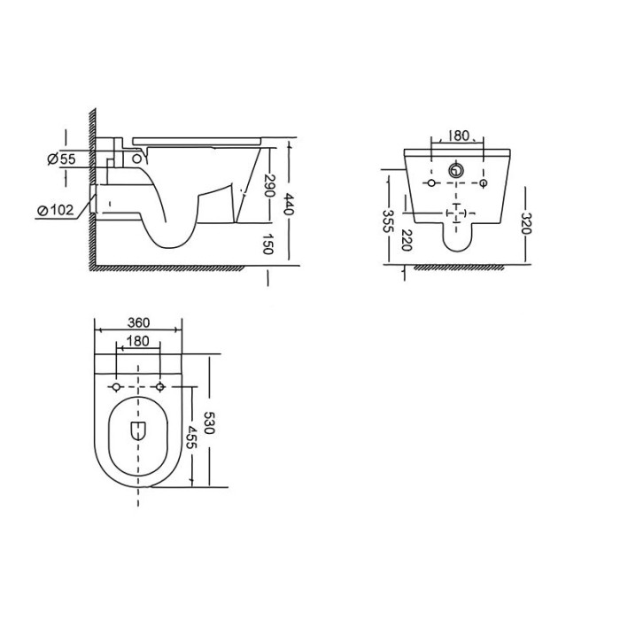 Унитаз подвесной DEVIT Project 2.0 3220147 Clean Pro