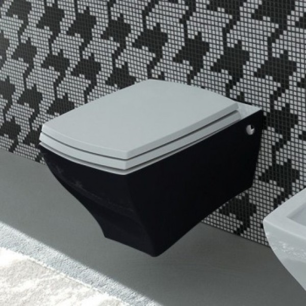 Подвесной унитаз Artceram Jazz (JZV001 01;50) white glossy/black bicolor