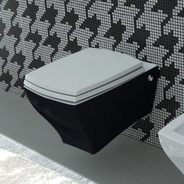 Подвесной унитаз Artceram Jazz (JZV001 01;50) white glossy/black bicolor
