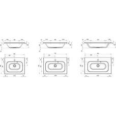 Умывальник Ravak CHROME 700 Белый с отверстием без перелива