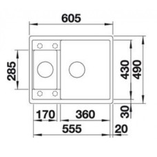Мойка для кухни Blanco Metra 6 F чёрный 525924