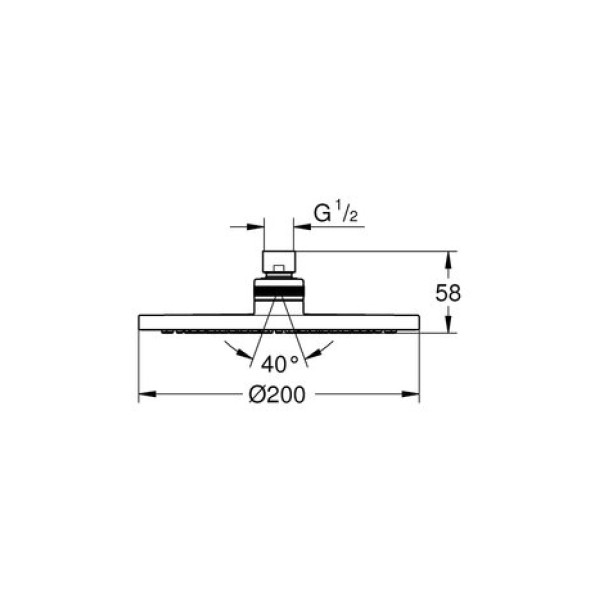 Верхний душ Grohe New Tempesta Cosmopolitan 200 27541001