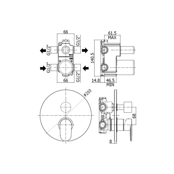 Смеситель Paffoni Candy CA018CR