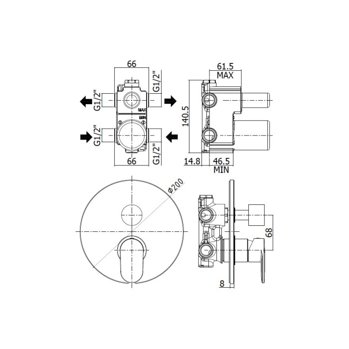 Смеситель Paffoni Candy CA018CR Смеситель Paffoni Candy CA018CR
