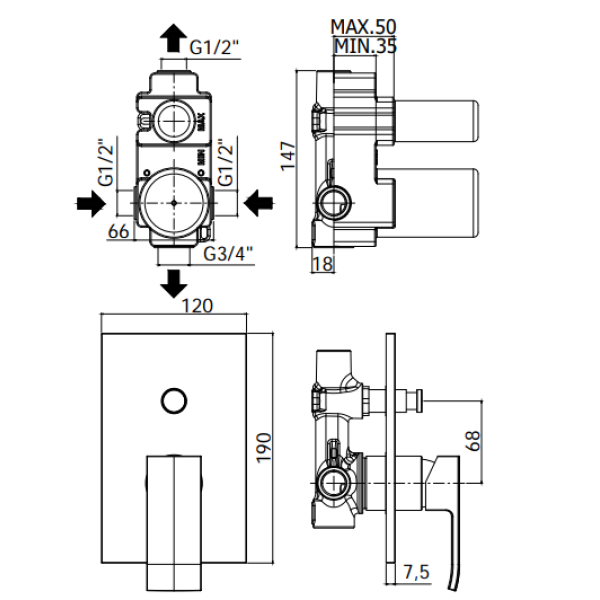Смеситель Paffoni Level (LES015CR)