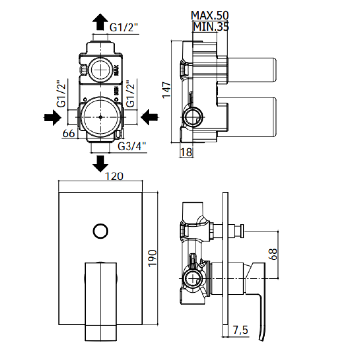 Смеситель Paffoni Level (LES015CR) Смеситель Paffoni Level (LES015CR)