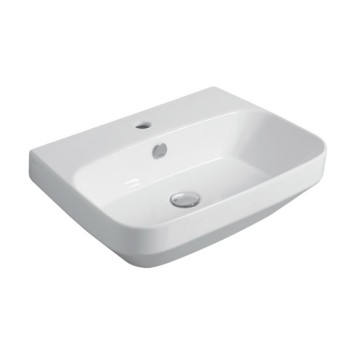 Раковина Simas Baden Baden 60х45 для установки на столешню или консольно,с 1-им отв-ем для смес-ля и переливом