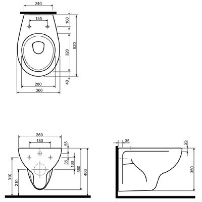 Унитаз подвесной Kolo Rekord (K93100000) без сиденья