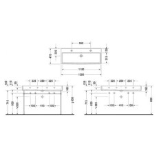 Плитка керамогранит Керамическая раковина 120 см Duravit Vero Air 2350120043 для пола