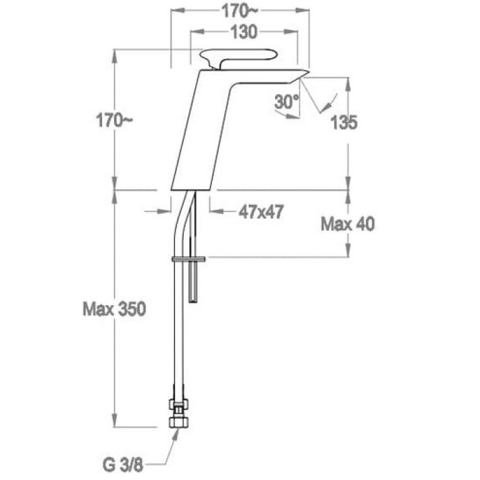 Смеситель для раковины Fir Dynamica 88 (88.1532.5.10.00)