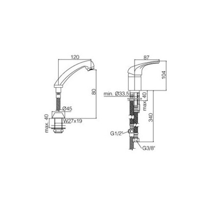 Смеситель для ванны Paffoni Nettuno Due (ND087CR) Смеситель для ванны Paffoni Nettuno Due (ND087CR)