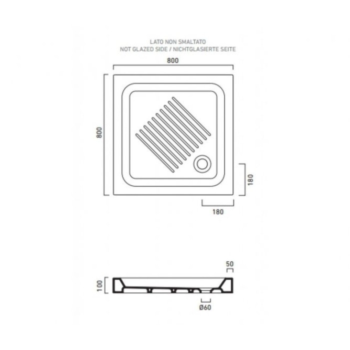 Душевой поддон 80х80 Catalano Base