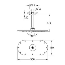 Верхний душ Grohe Rainshower Veris 300 26059000