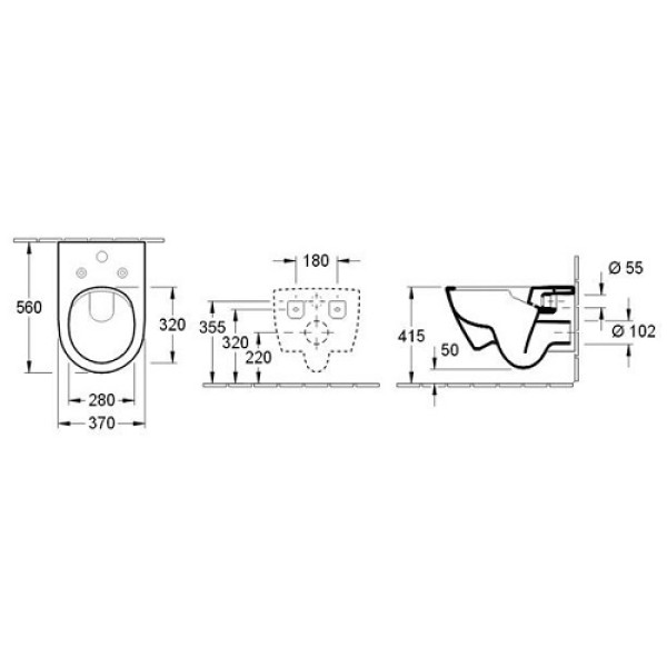 Унитаз подвесной Villeroy & Boch SUBWAY 2.0 (5614A101) ViFresh с сиденьем Soft Close 9M78S101