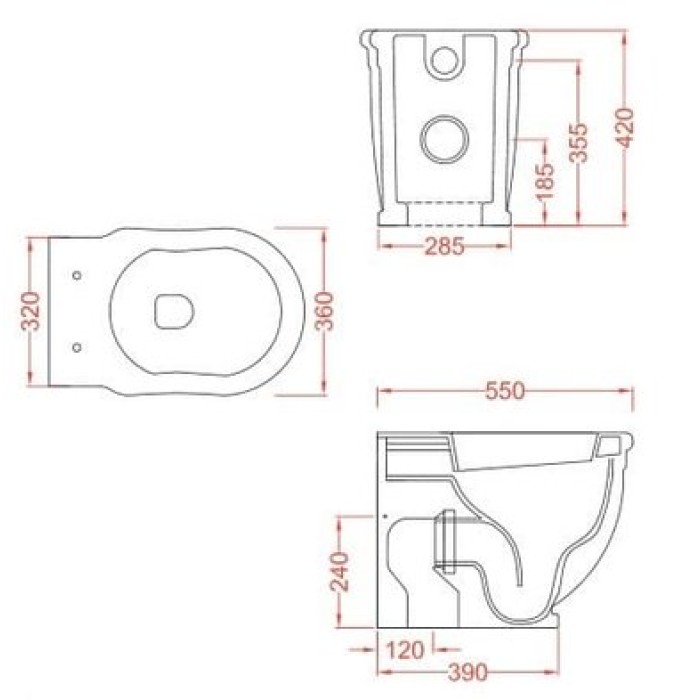 Напольный унитаз Artceram Hermitage (HEV005 01;56) white glossy/gold bicolor