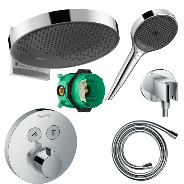 Плитка керамогранит Душевая система Hansgrohe Rainfinity 1022020 для пола