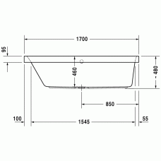 Happy D.2 ванна прямоугольная 170 см 700310000000000 в интернет-магазине «Estet Room»