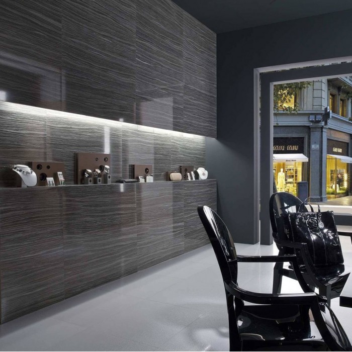 Плитка Porcelanosa Borneo Blue под мрамор