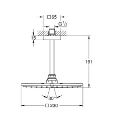 Верхний душ Grohe Allure Rainshower 230 26065000