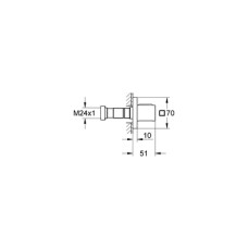 Grohe Grohtherm F Панель накладная скрытой вентильной головки (27623000)