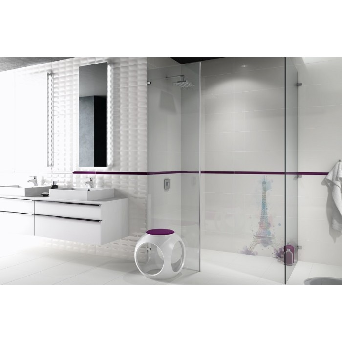 Плитка Opoczno WHITE GLOSSY PILLOW STRUCTURE 10×250×750