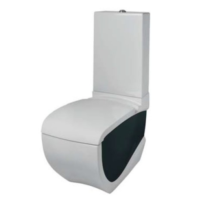 Унитаз-компакт Artceram Hi-Line (HIV003 01;50) white glossy/black bicolor