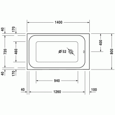 DuraStyle ванна прямоугольная 140 см 700233000000000 в интернет-магазине «Estet Room»