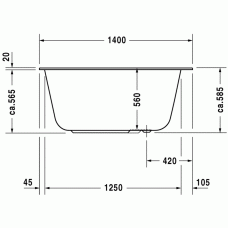 DuraStyle ванна прямоугольная 140 см 700233000000000 в интернет-магазине «Estet Room»