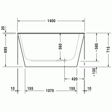 DuraStyle ванна прямоугольная 140 см 700233000000000 в интернет-магазине «Estet Room»