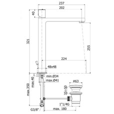 Смеситель для раковины Paffoni Elle Cubo (ELX085CR)