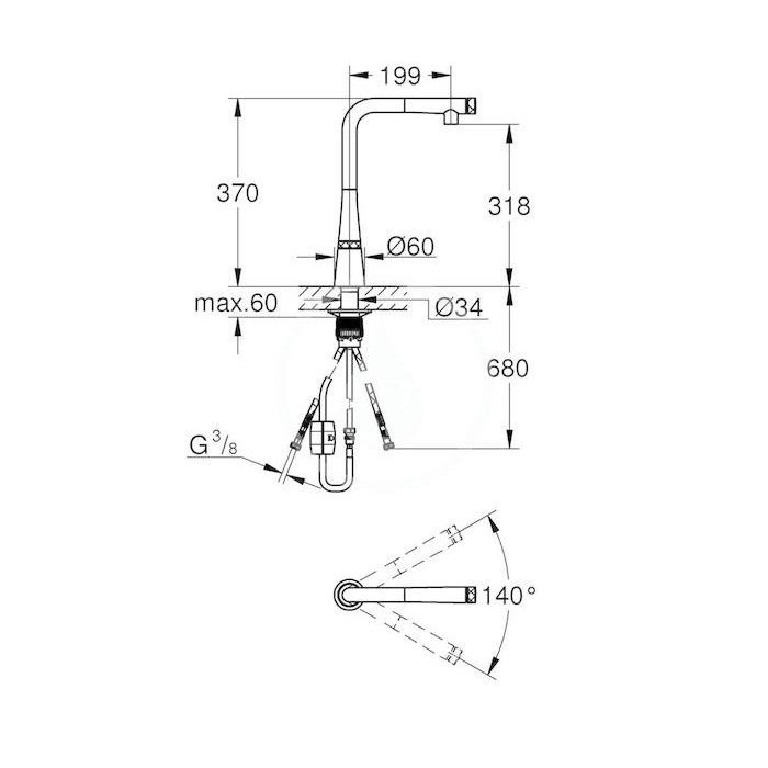 Grohe Zedra SmartControl Смеситель для мойки (31593DC2) Grohe Zedra SmartControl Смеситель для мойки (31593DC2)