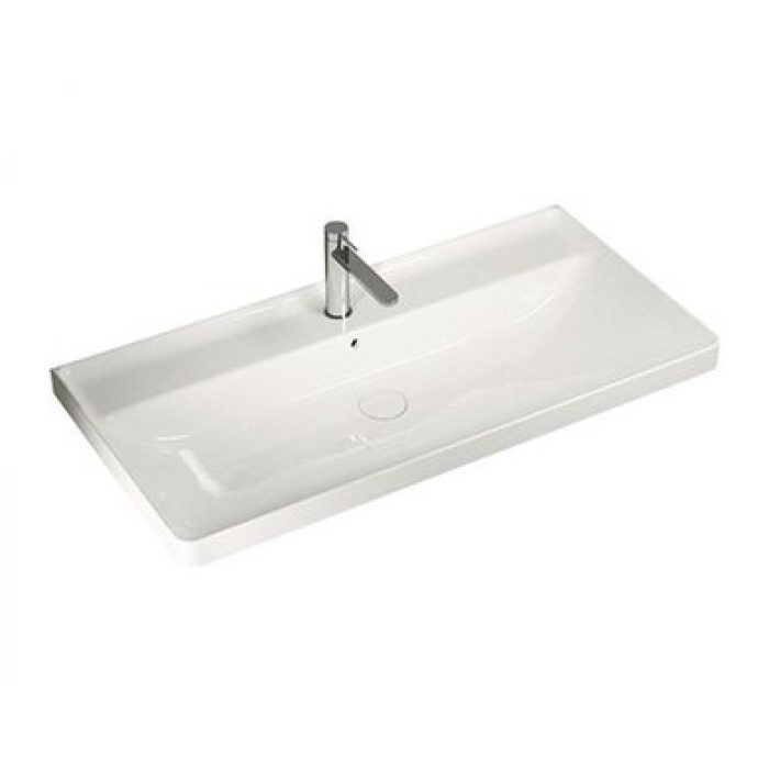 Керамическая раковина 100 см Hatria Canalgrande, белый (Y1EL01)