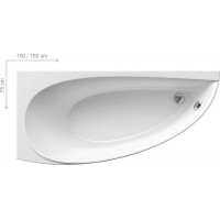 Ванна акриловая Ravak Avocado 160x75 L\R