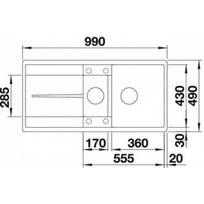 Мойка для кухни Blanco Metra 6 S-F черный  525929